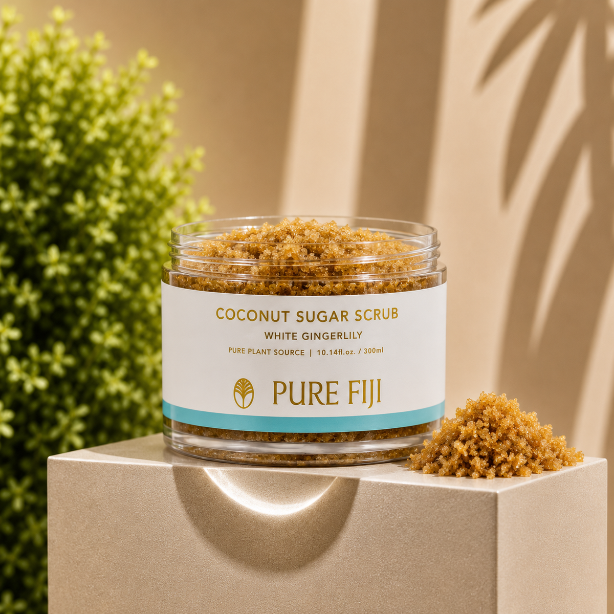 PURE FIJI ココナッツ ボディケアセット Exfoliating Coconut Sugar Scrub for Radiant Skin (10oz/300ml