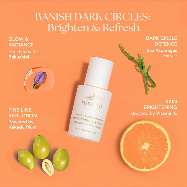 Kakadu Super Vitamin C Brightening Eye Creme with Bakuchiol + Hyaluronic (0.5oz/15ml)